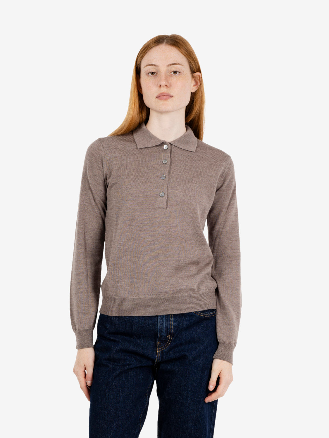Polo in lana noce