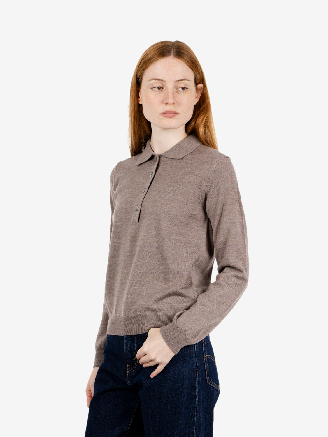 Polo in lana noce