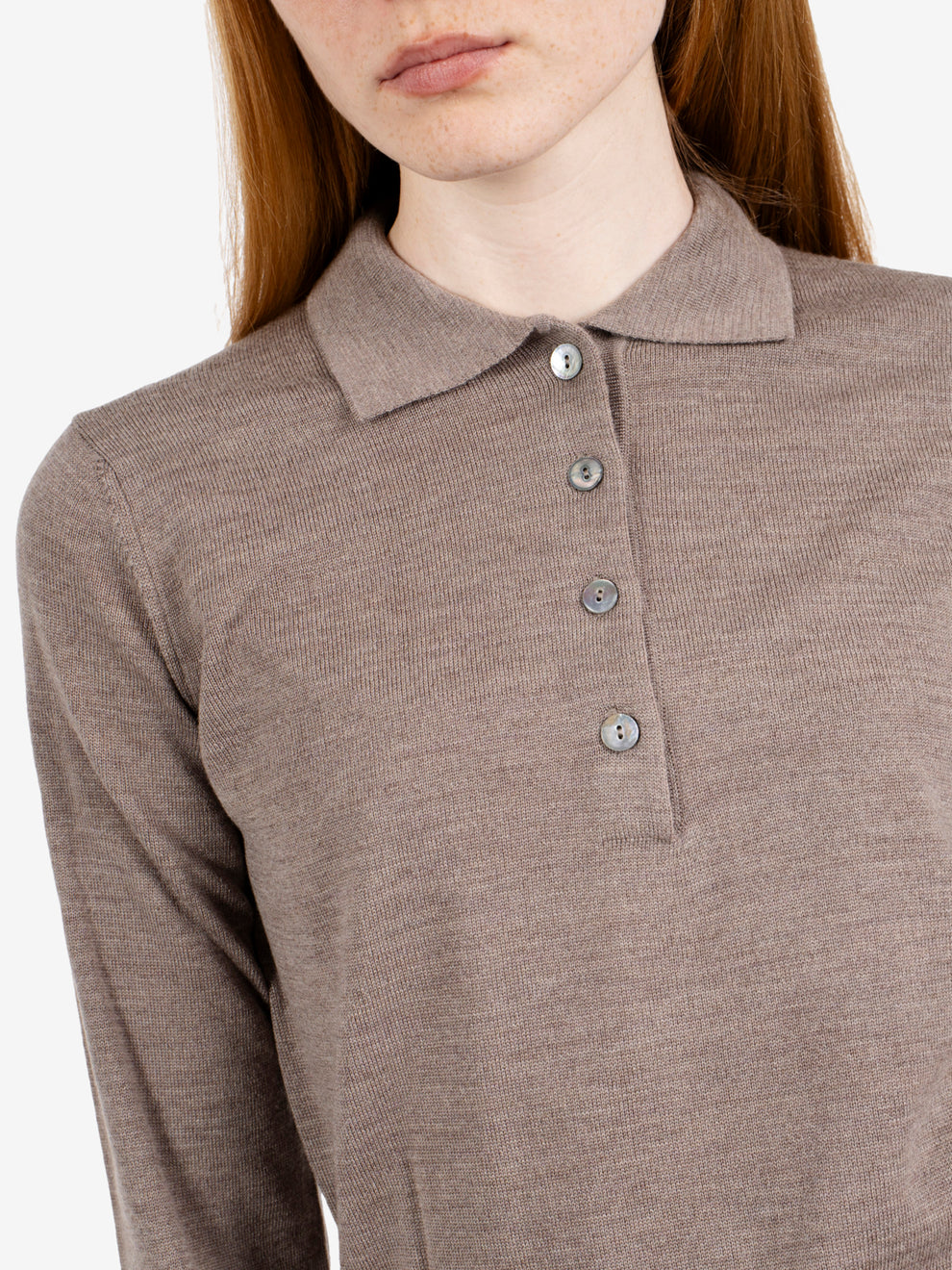 Polo in lana noce