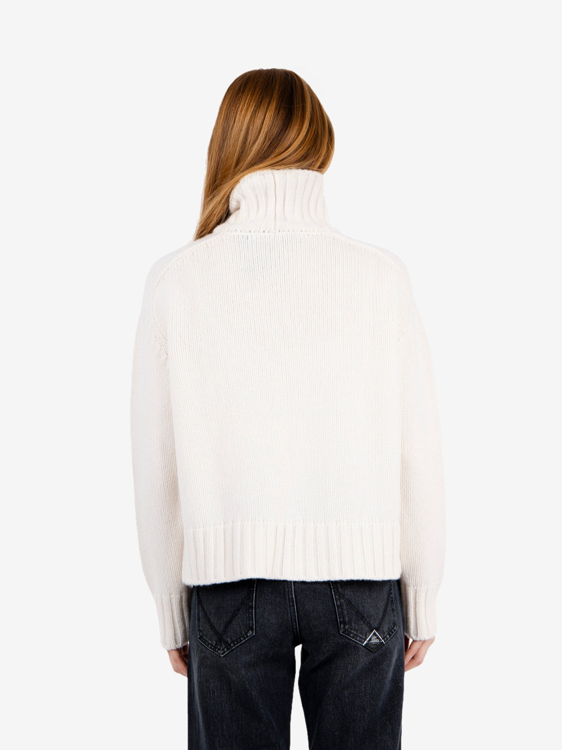 Maglione collo alto cashmere luna