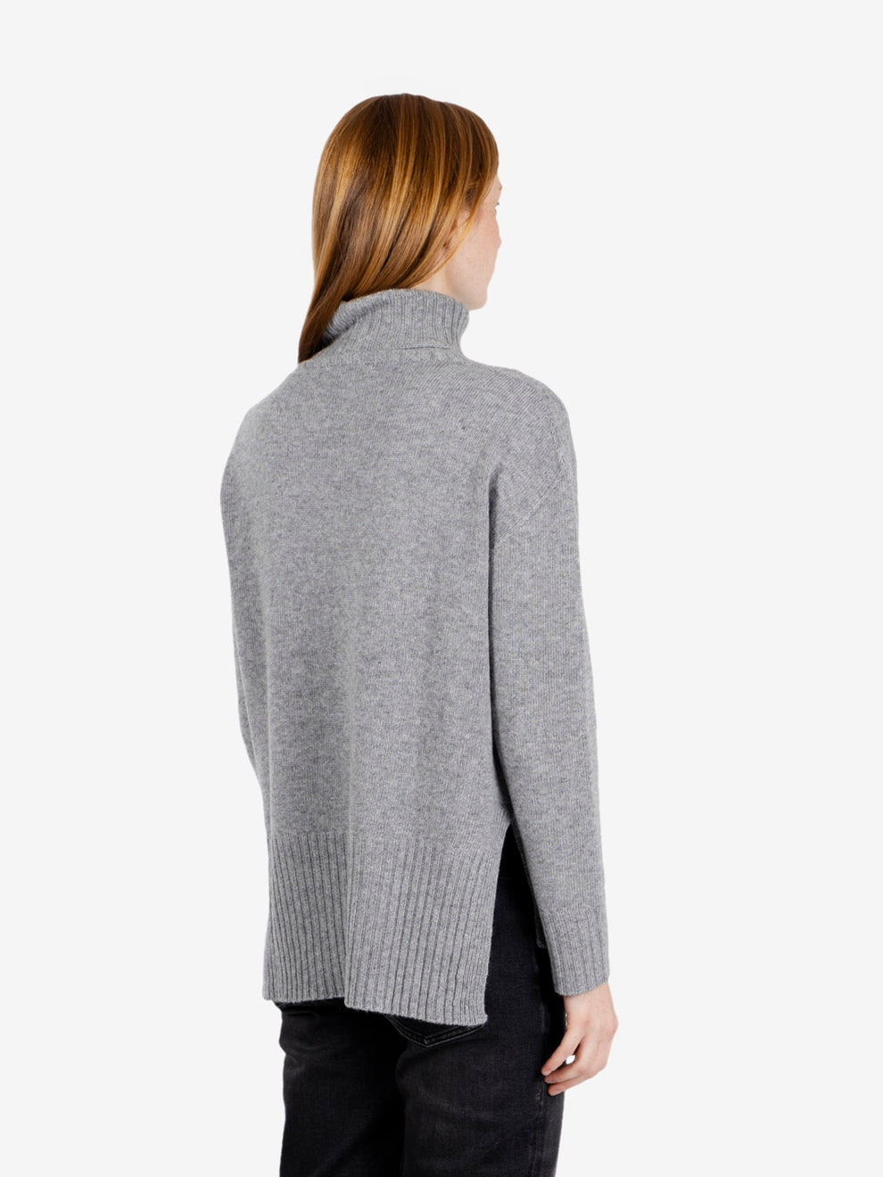 Grey turtleneck sweater