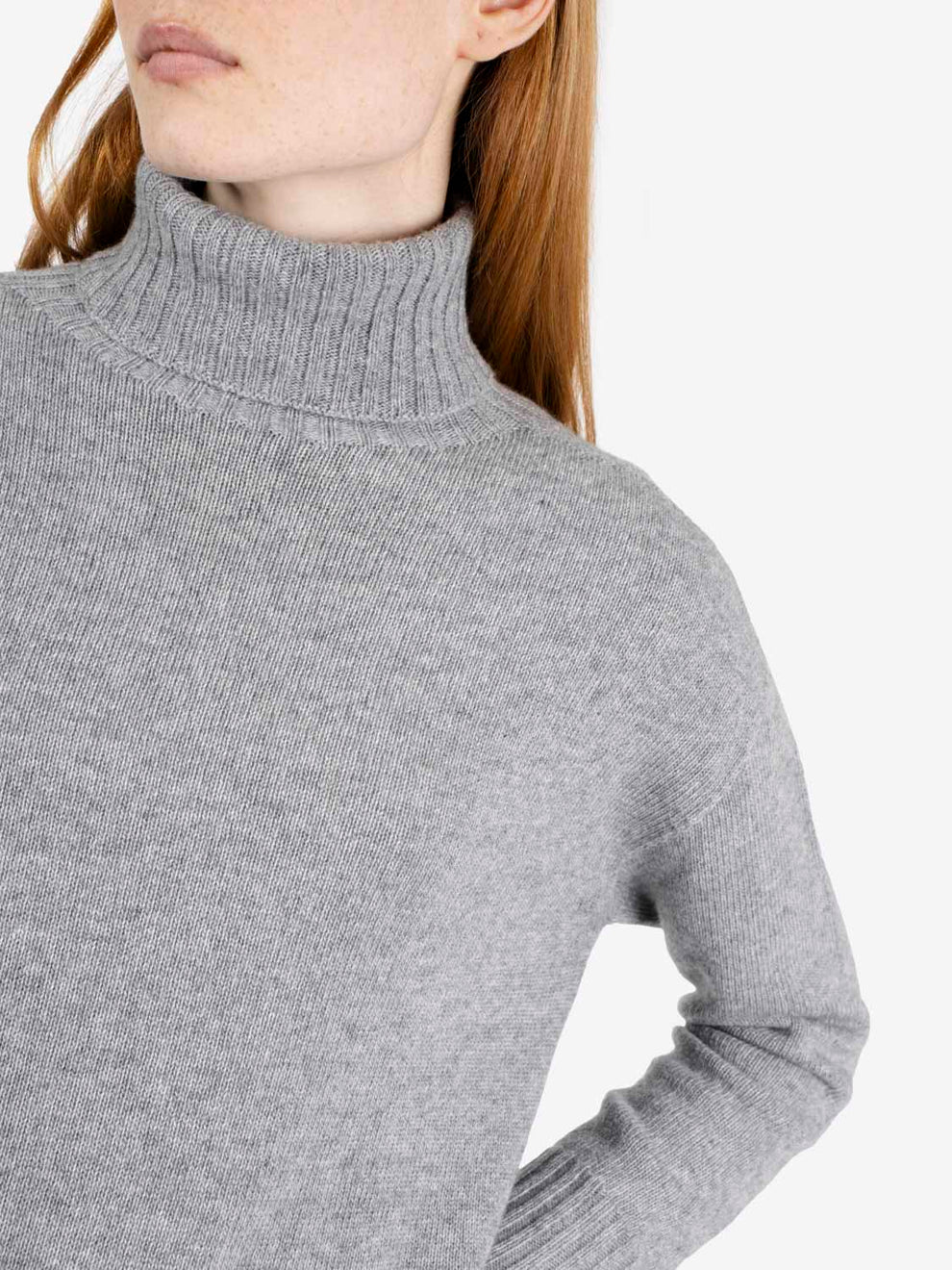 Grey turtleneck sweater