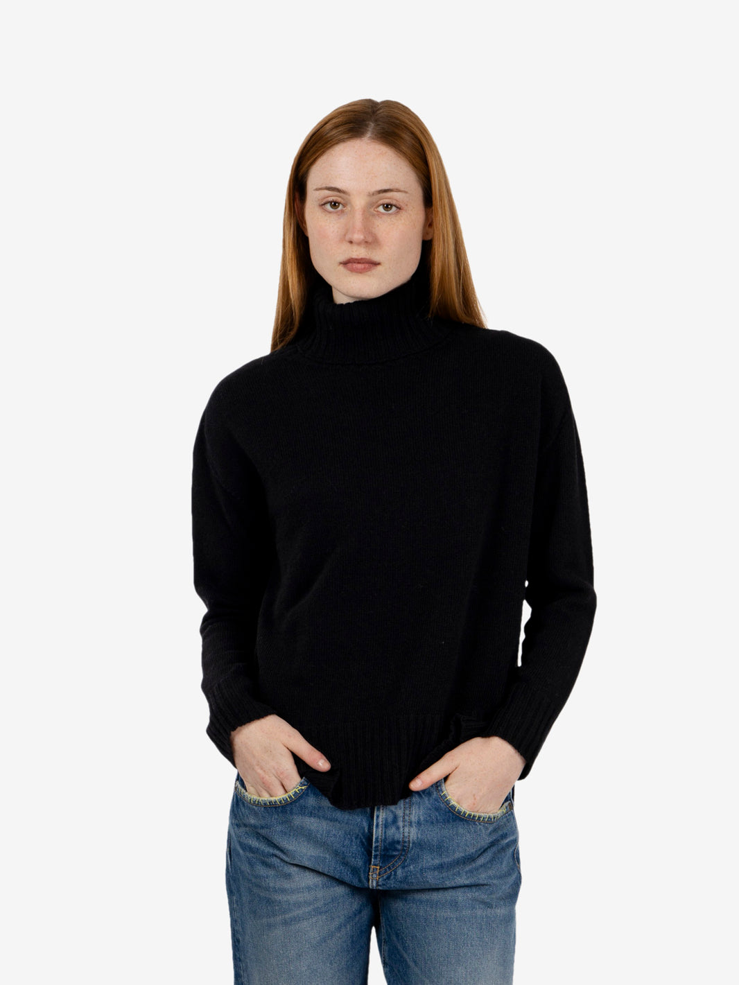 Maglione collo alto nero