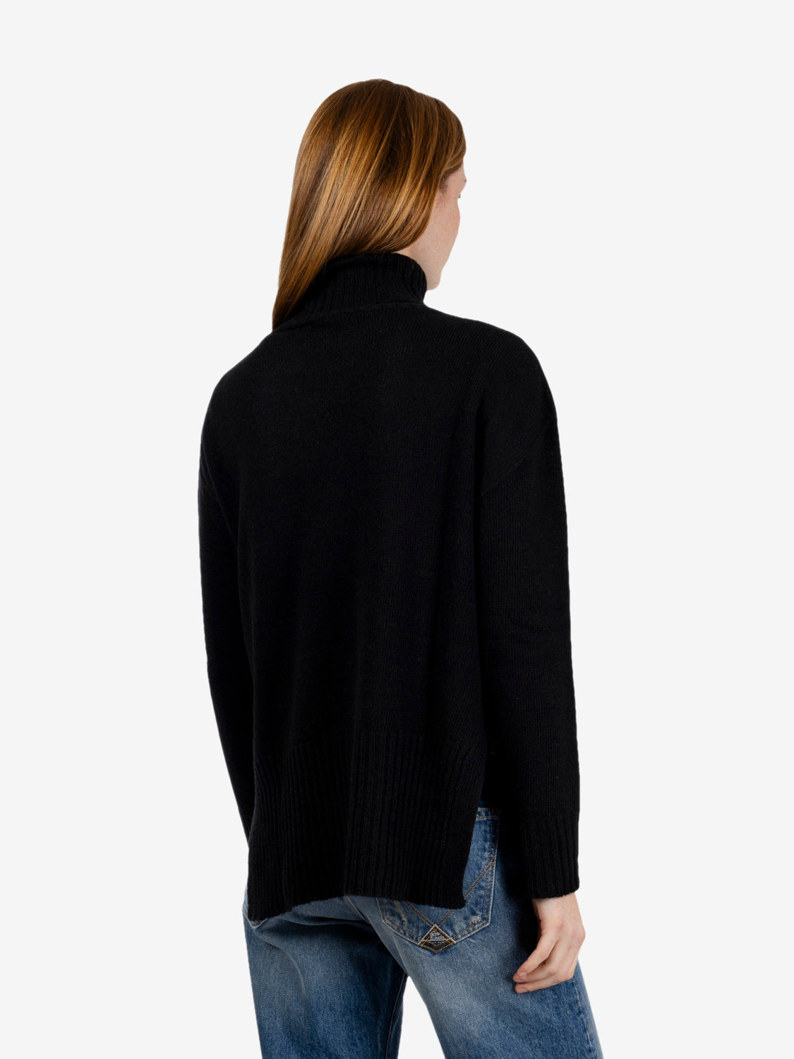 Black turtleneck sweater