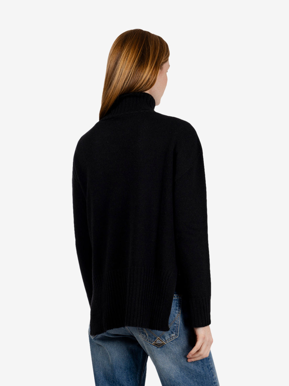 Black turtleneck sweater