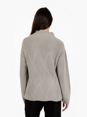 STIMM - Maglione collo alto operato grigio