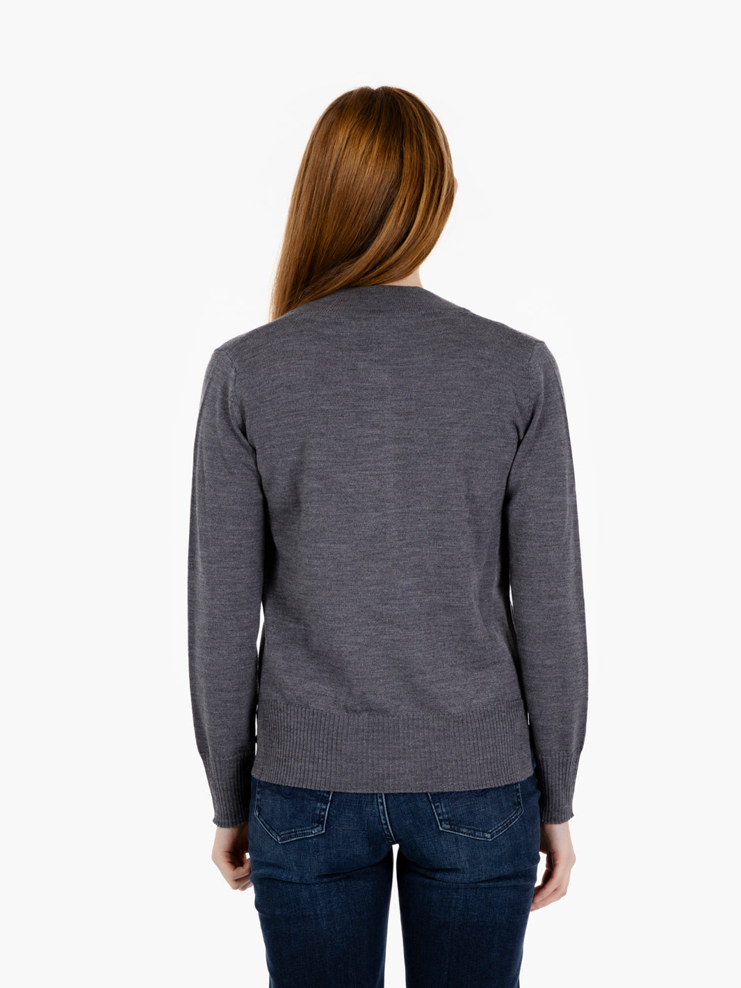 Medium grey V-neck sweater