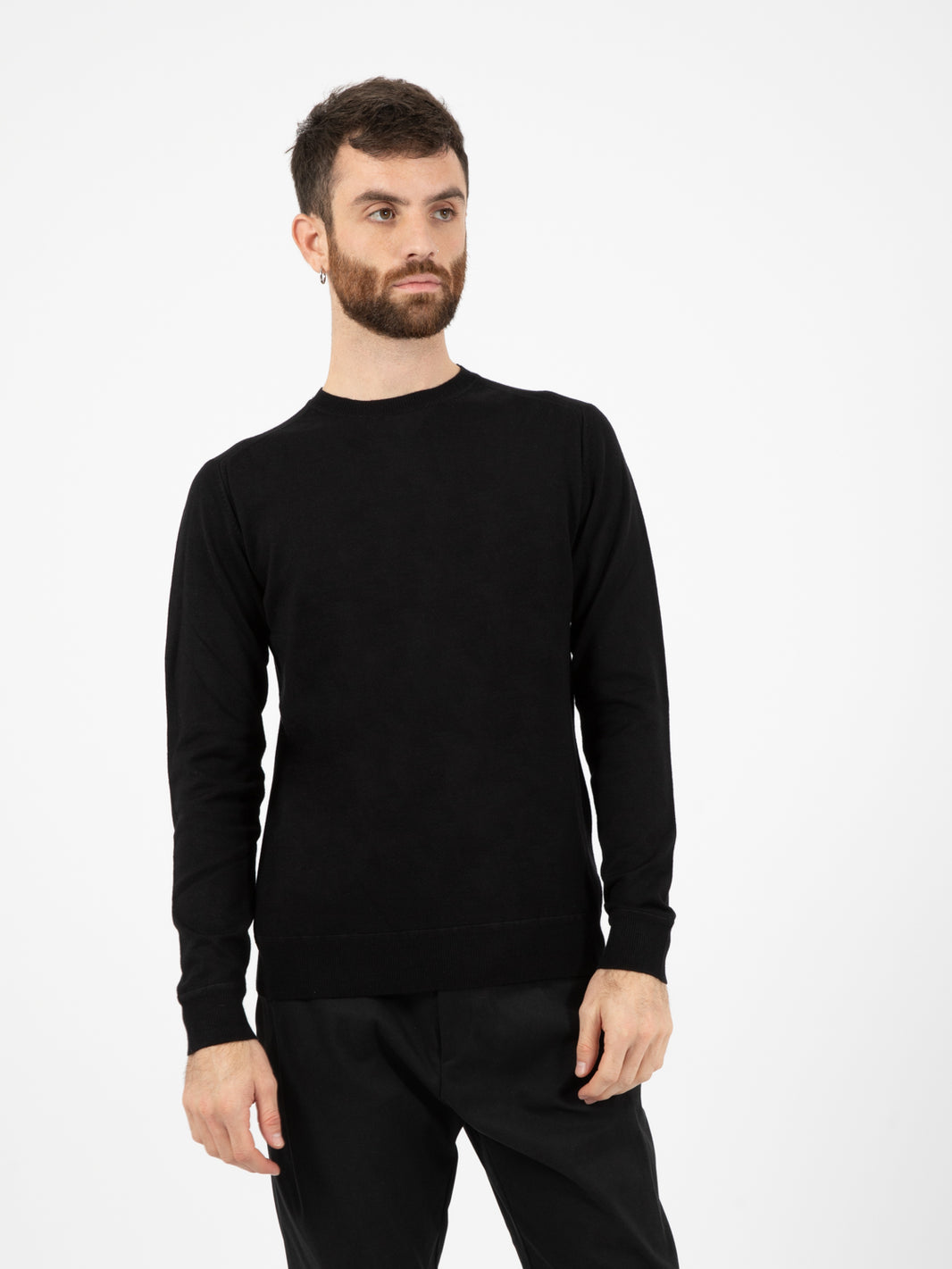Maglione con toppe fashion black