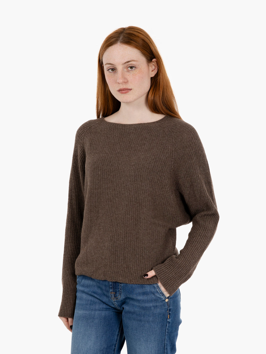 Brown crop sweater