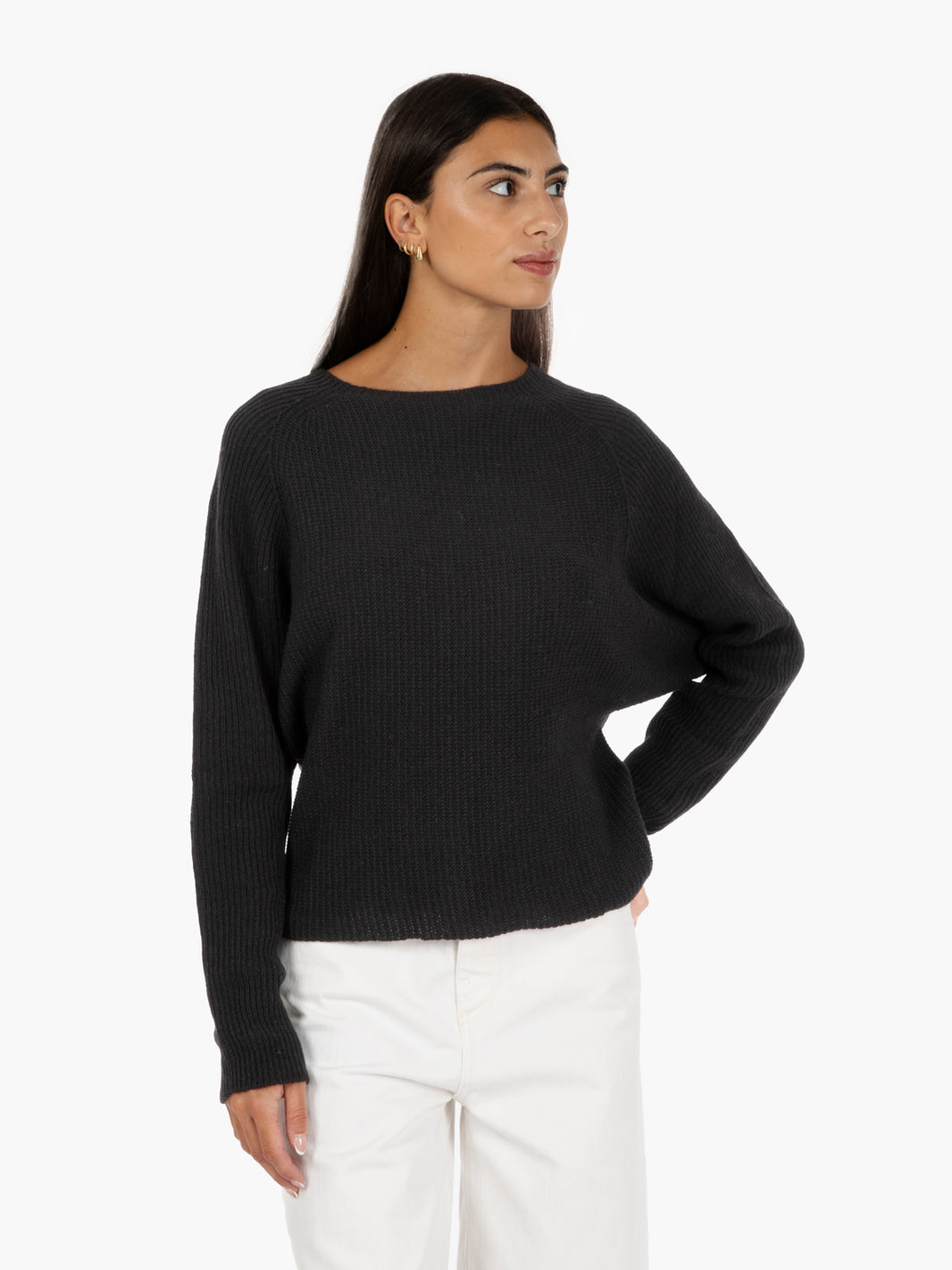 Black crop sweater