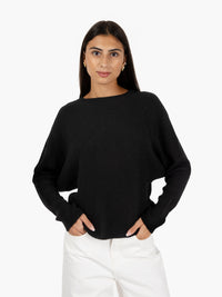 Black crop sweater