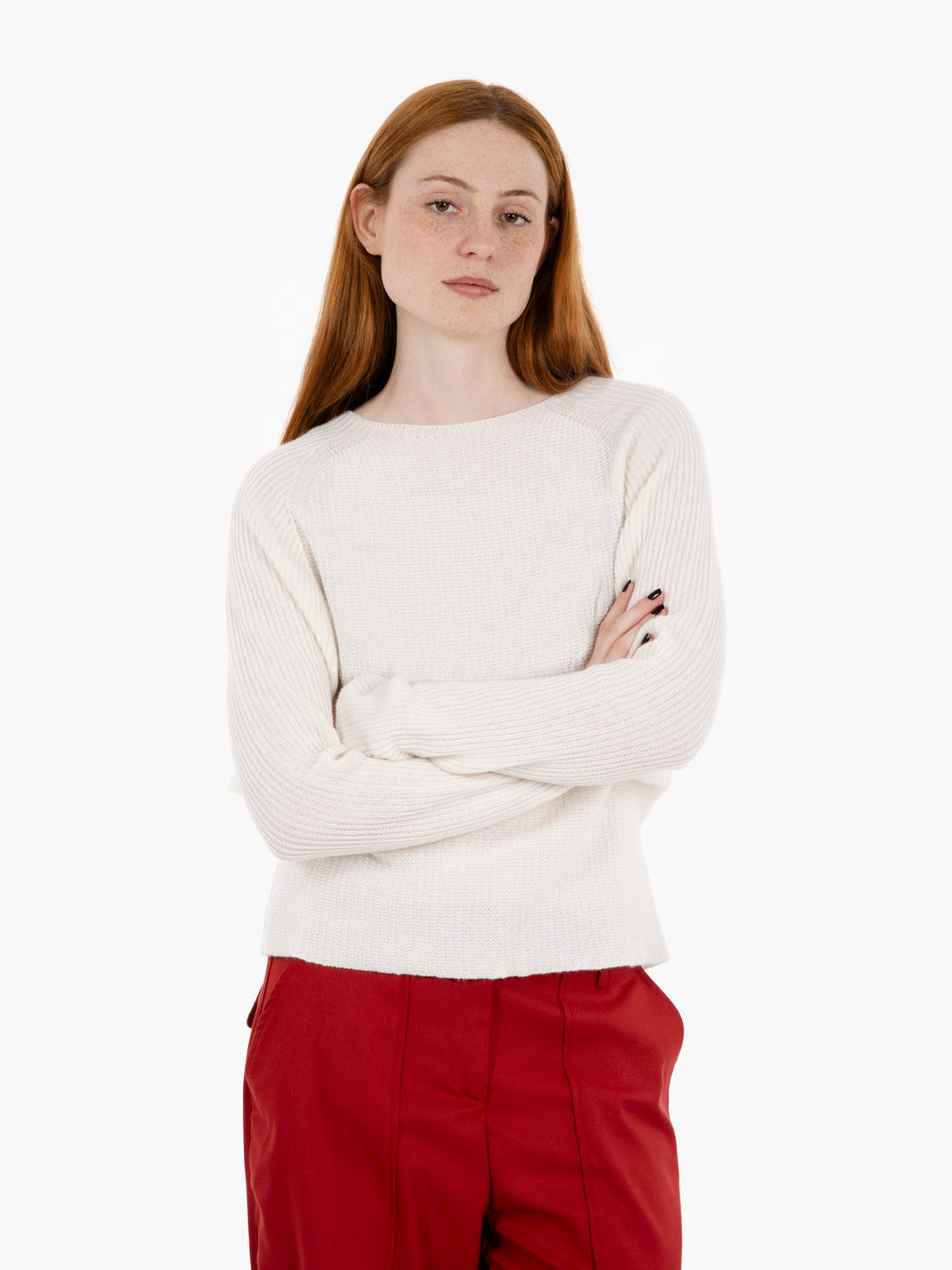 Cream crop sweater