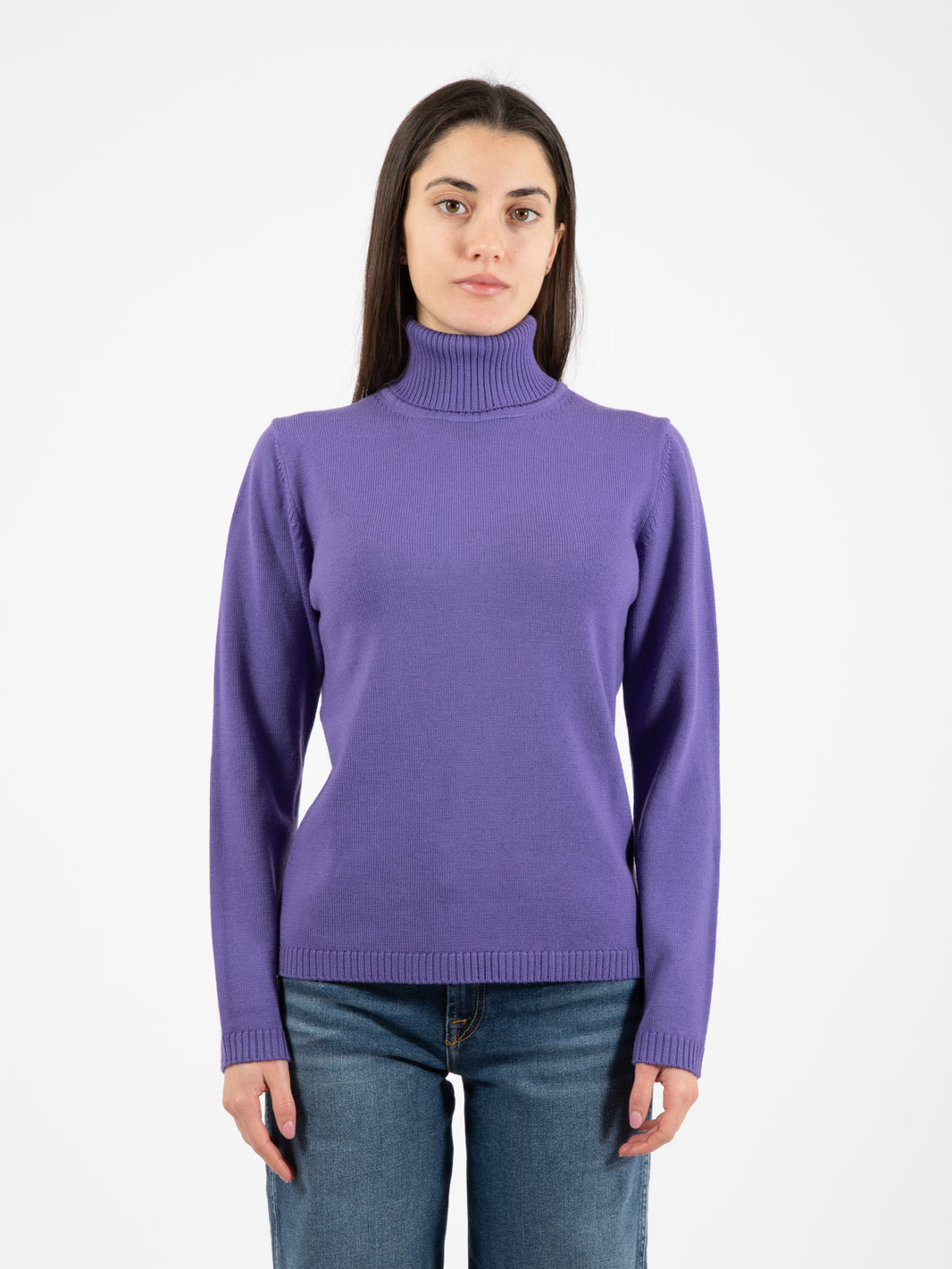 Maglione dolcevita ametista