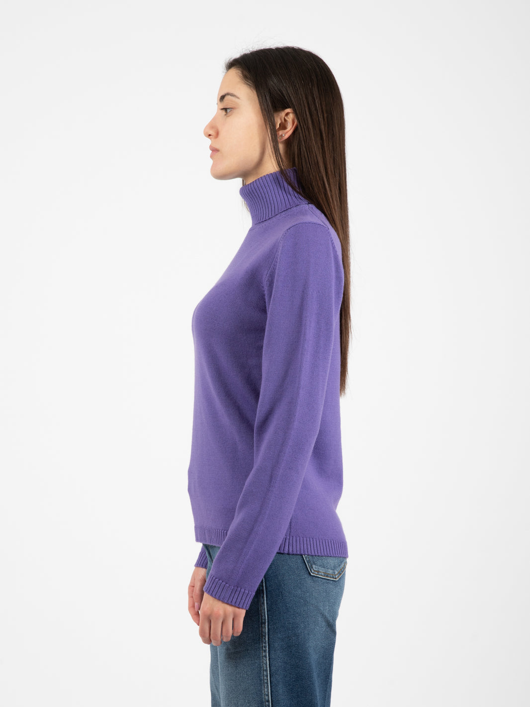 Maglione dolcevita ametista