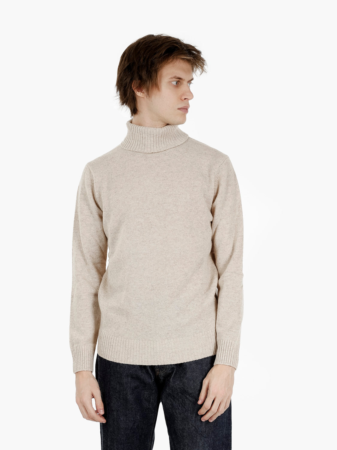 Maglione dolcevita avena