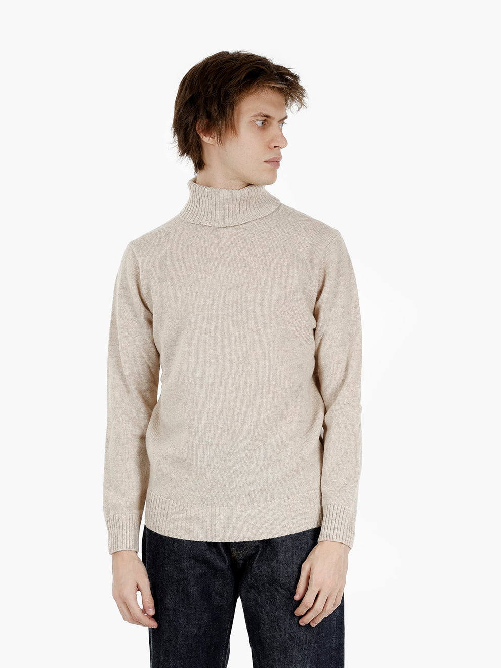 Maglione dolcevita avena