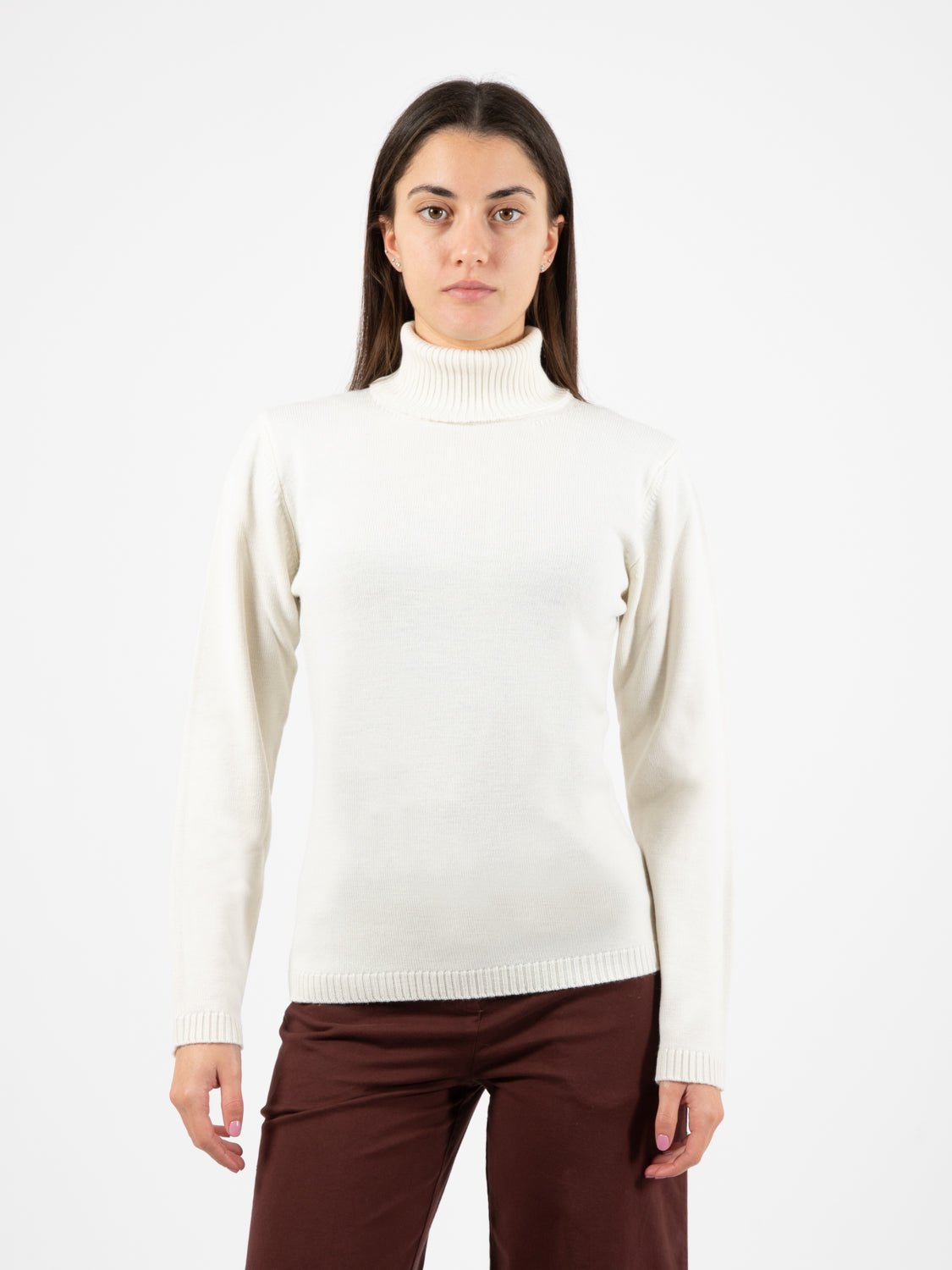 Ecru turtleneck sweater
