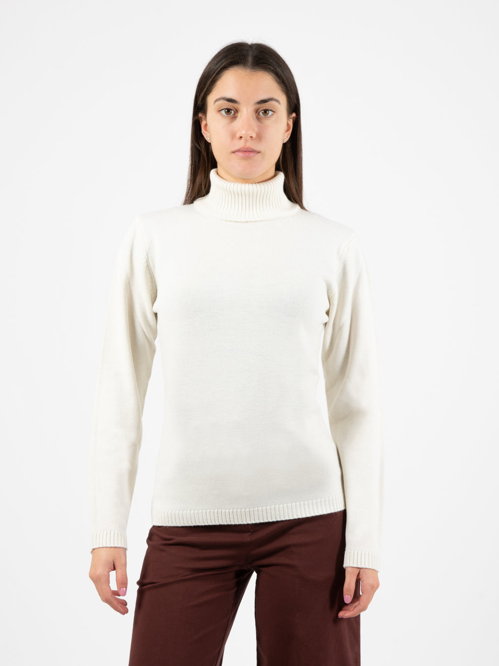 Ecru turtleneck sweater