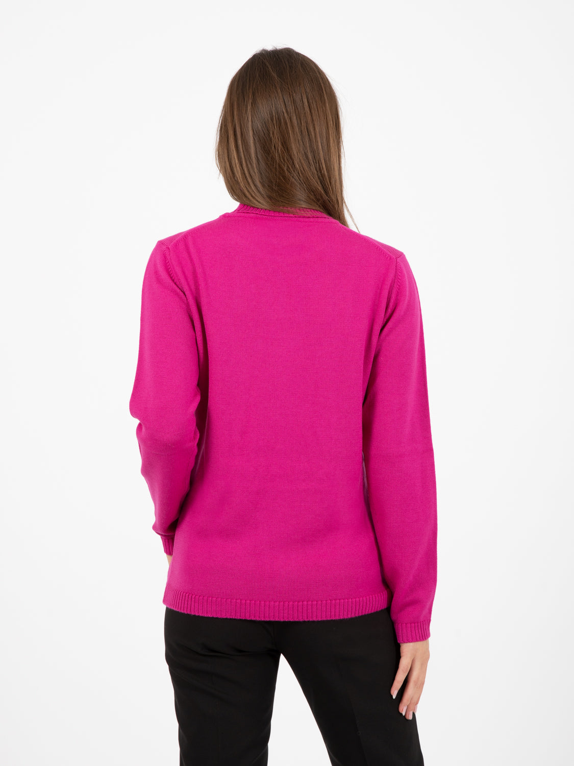 Fuchsia turtleneck sweater