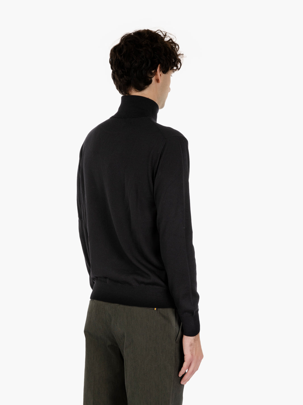 Maglione dolcevita in lana nero