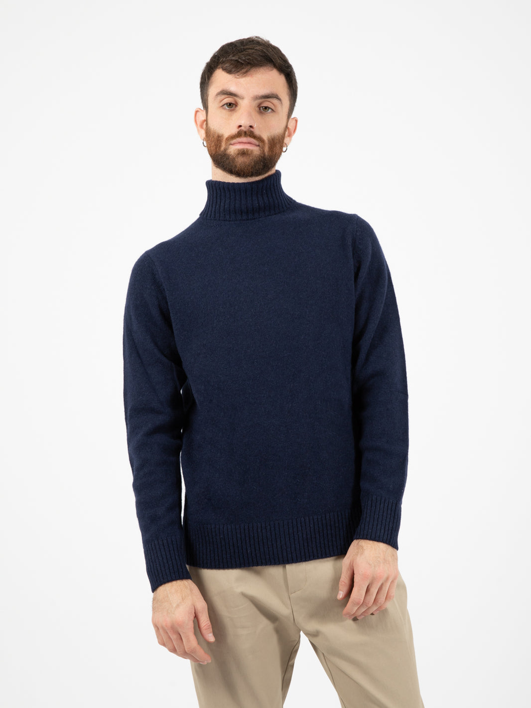 Lambswool Ink Turtleneck Sweater