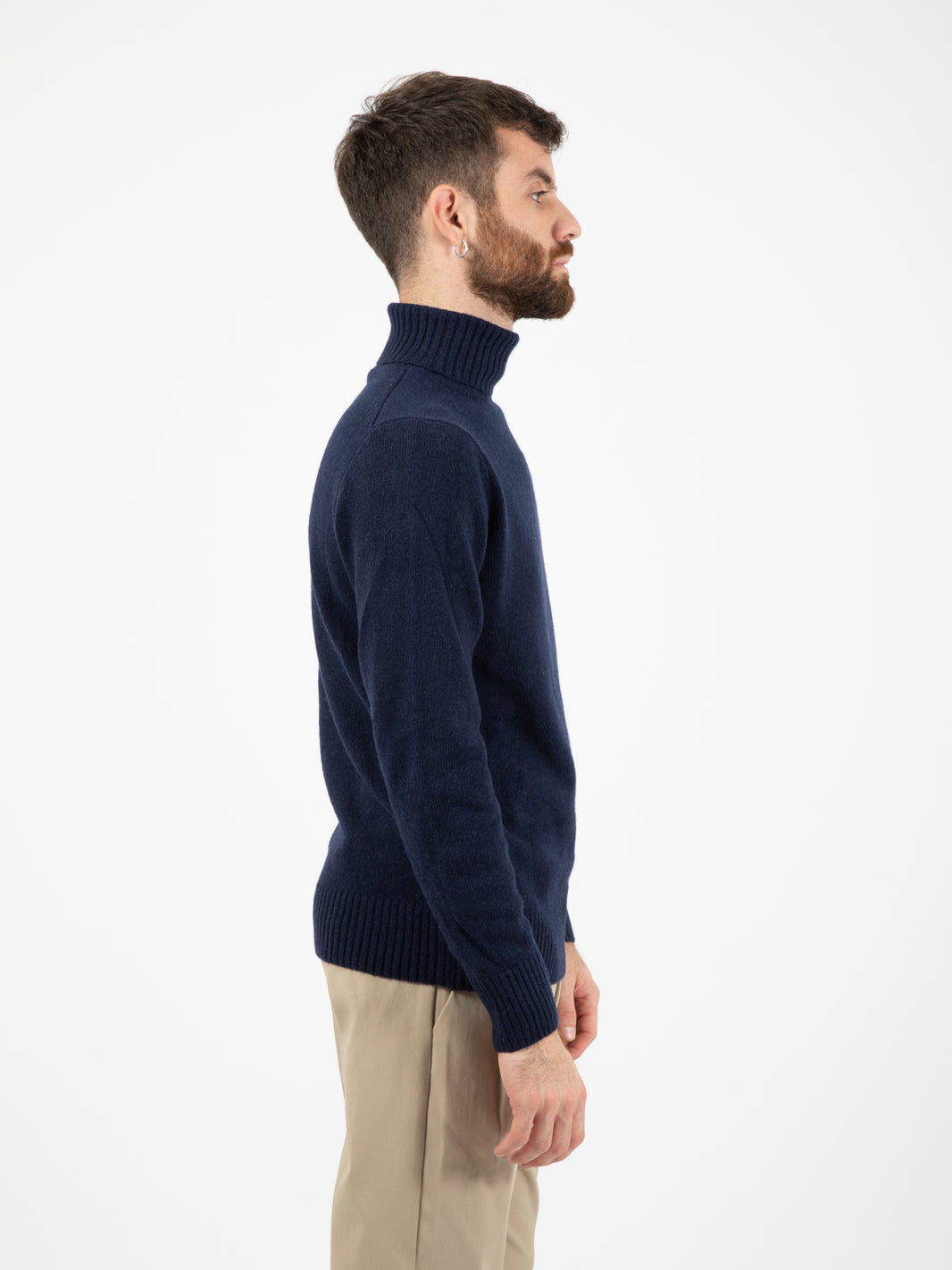 Lambswool Ink Turtleneck Sweater