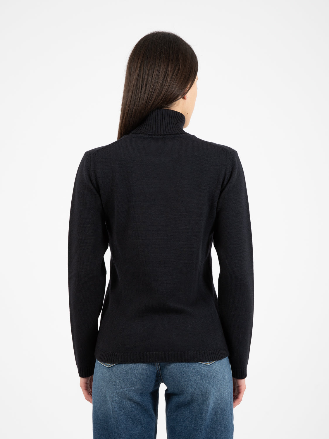 Black turtleneck sweater
