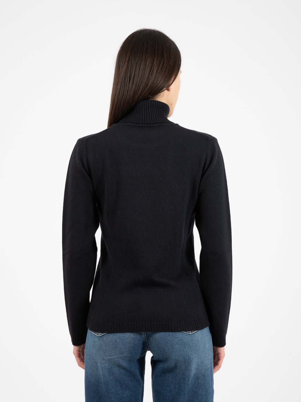Black turtleneck sweater