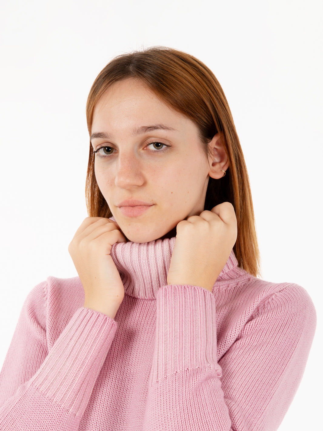 Pink Turtleneck Sweater