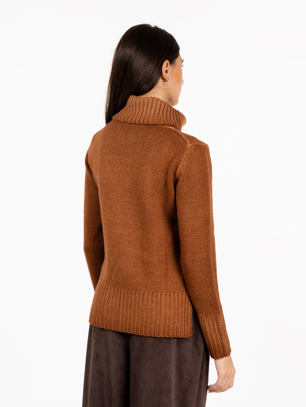 Dark brown turtleneck sweater