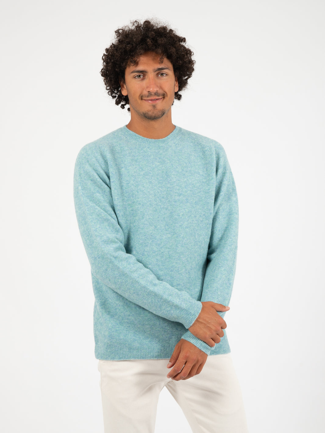 Maglione effetto mèlange sky