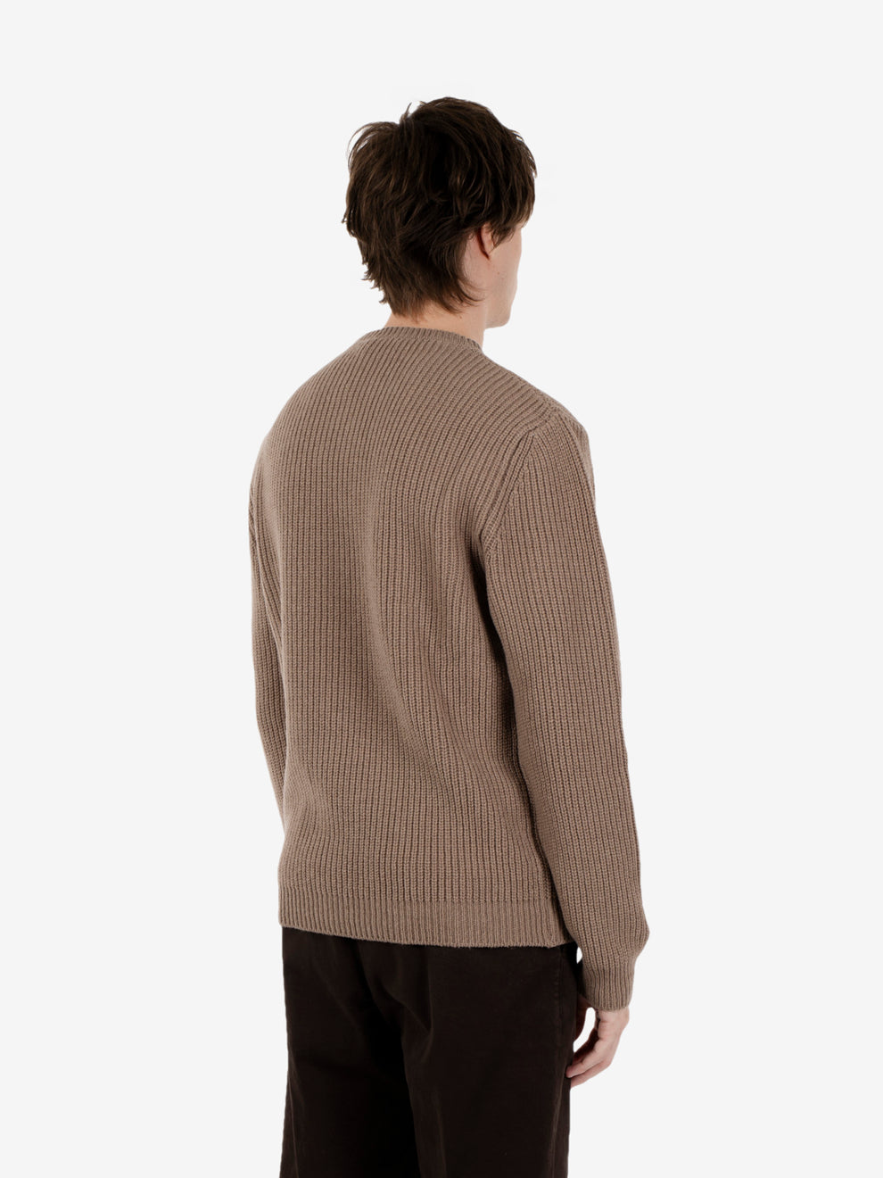 Maglione girocollo a coste corda