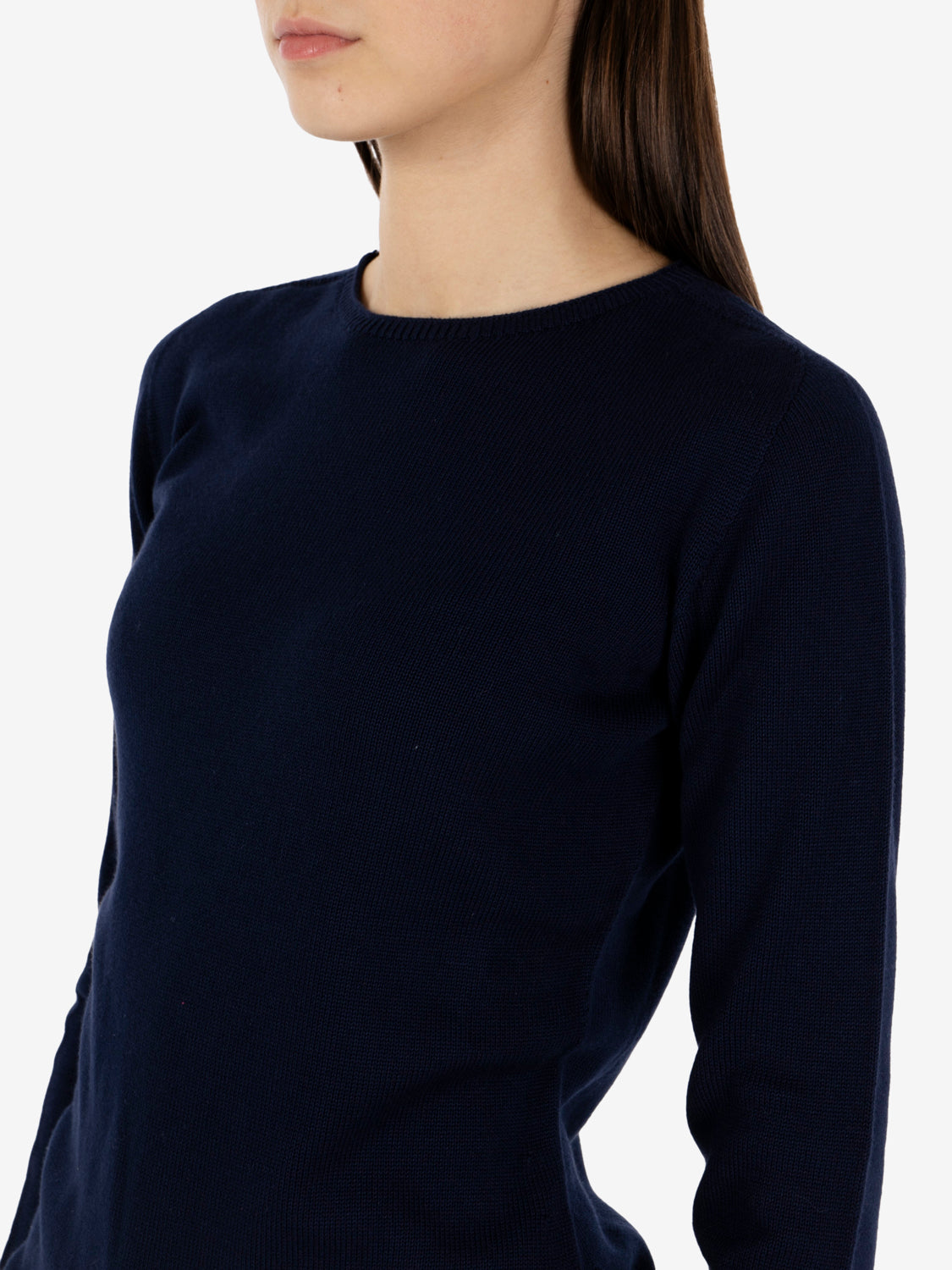 Maglione girocollo basic blu navy