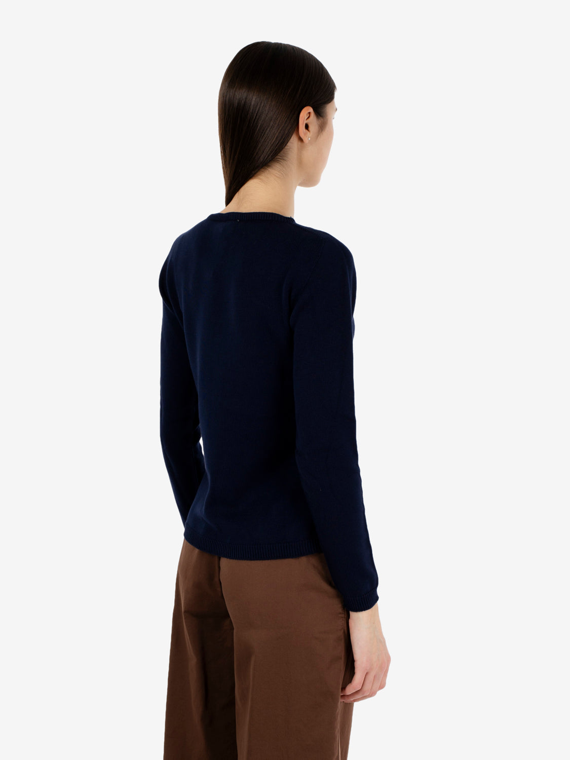 Maglione girocollo basic blu navy