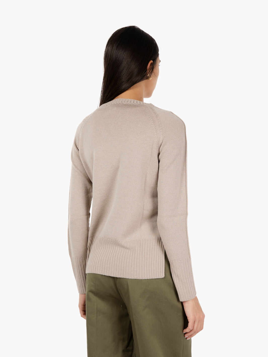 Maglione girocollo beige