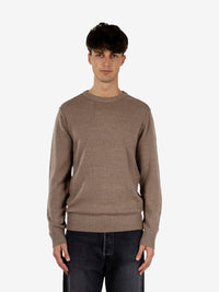 Maglione girocollo bottonato corda
