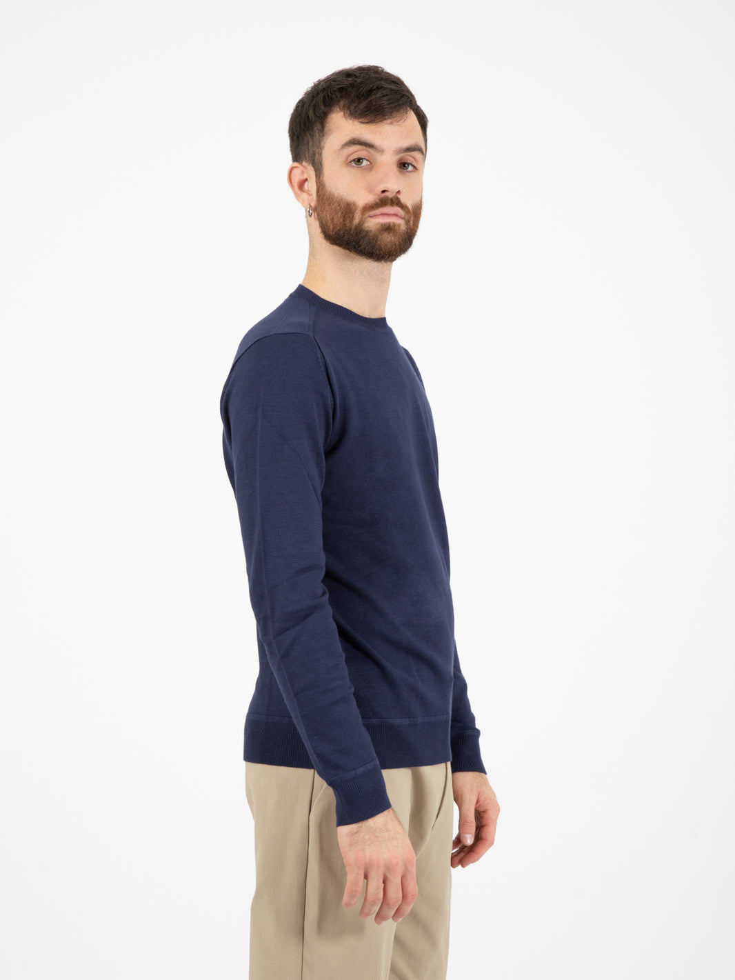 Maglione con toppe fashion cobalto