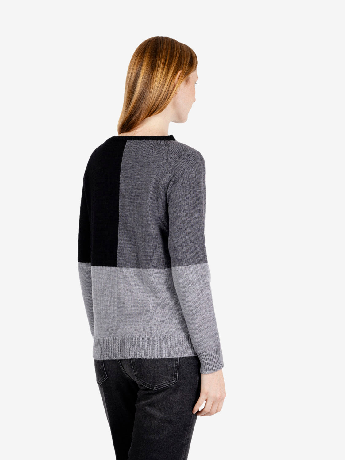 Maglione girocollo grigio / nero