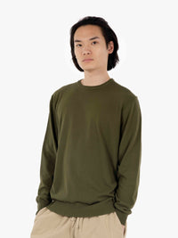 Military Cotton Crewneck Sweater