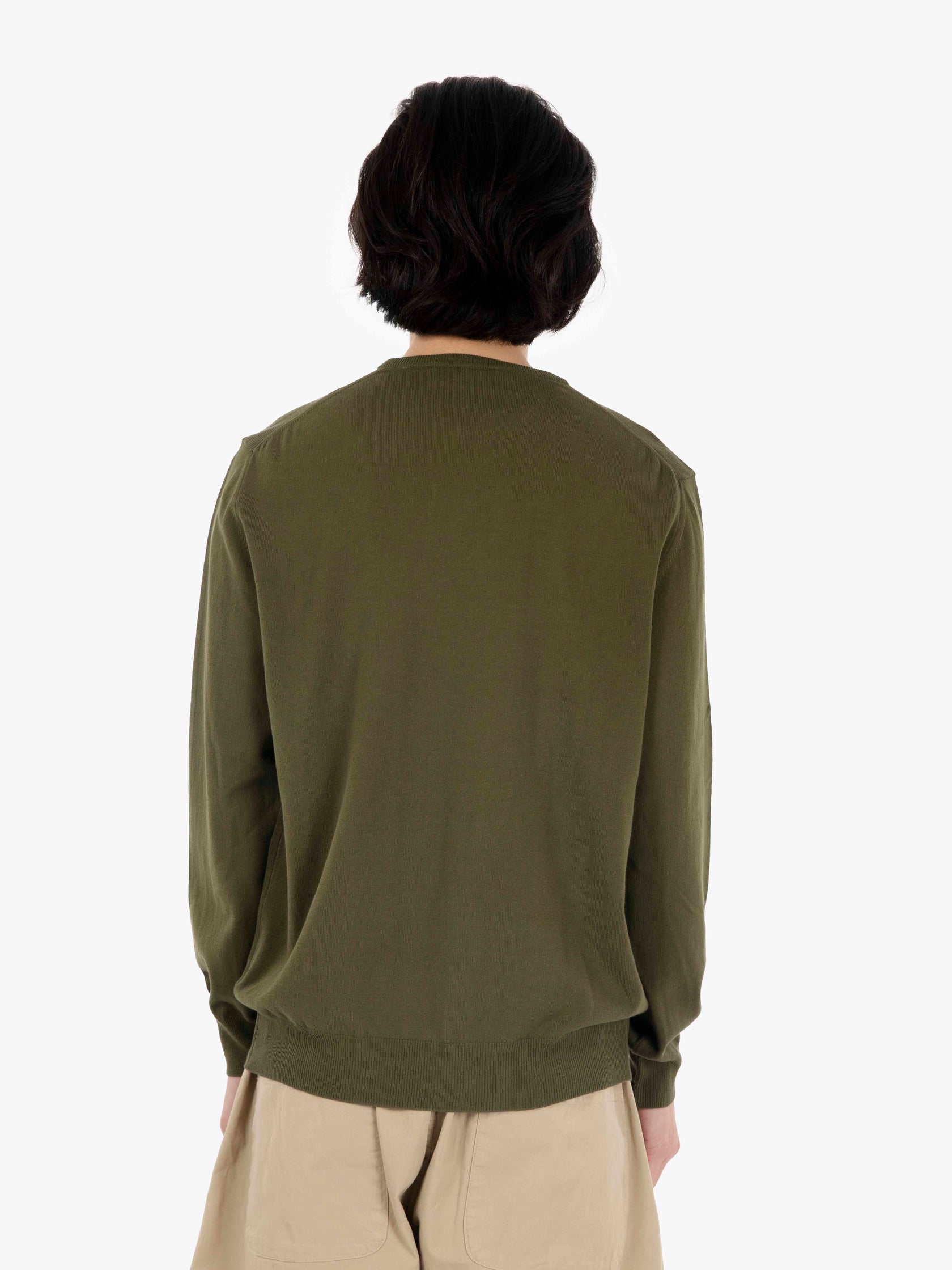 Maglione girocollo in cotone militare