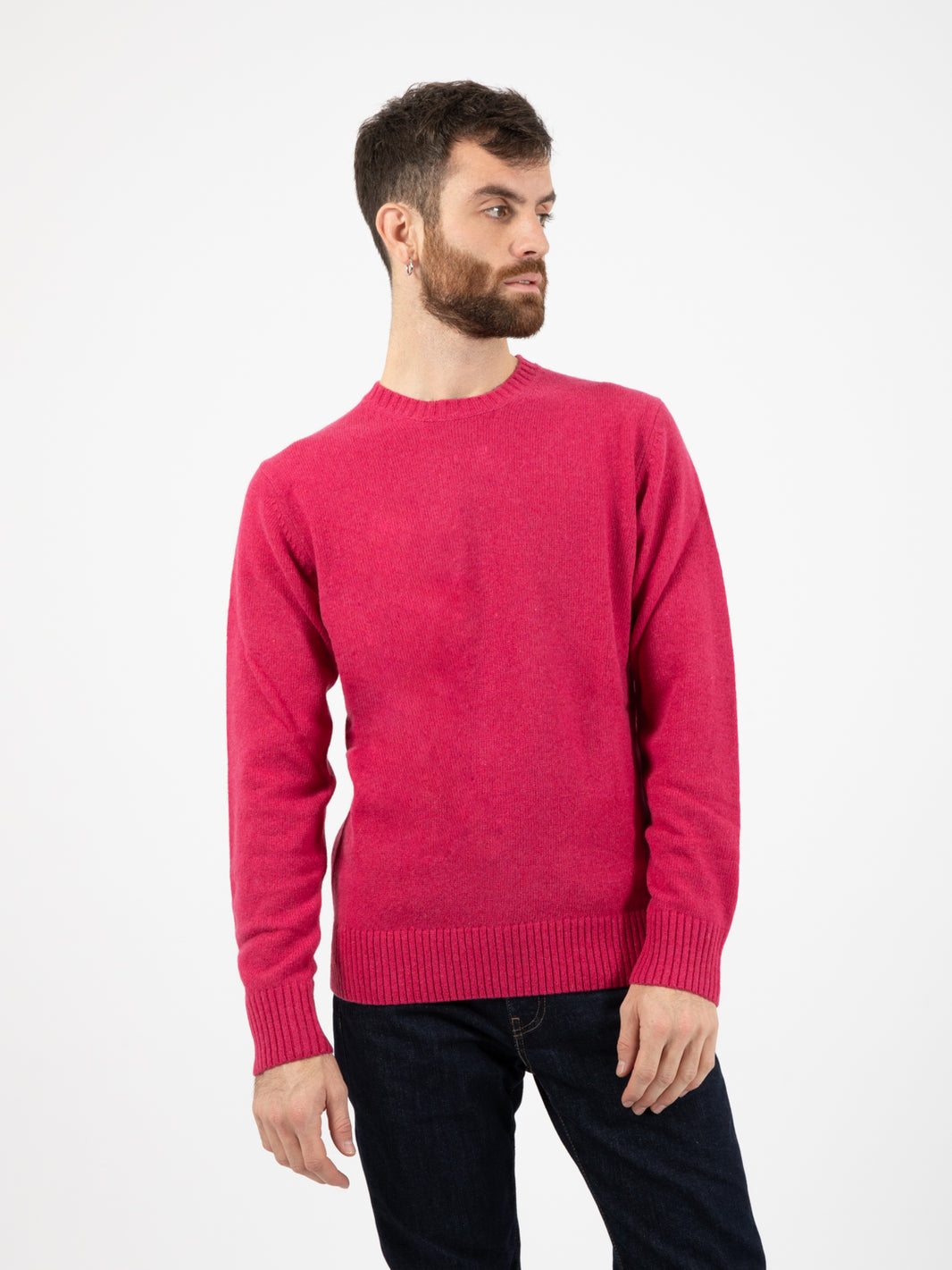 Maglione girocollo Lambswool geranio