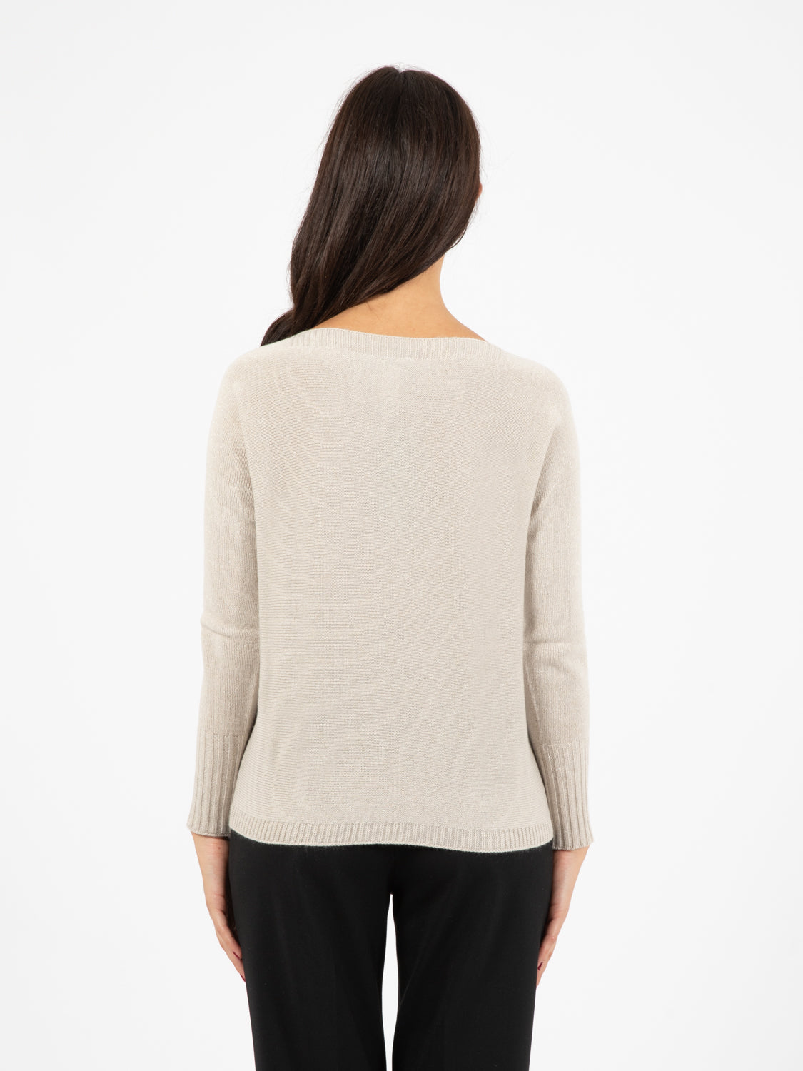 Stucco lurex crewneck sweater