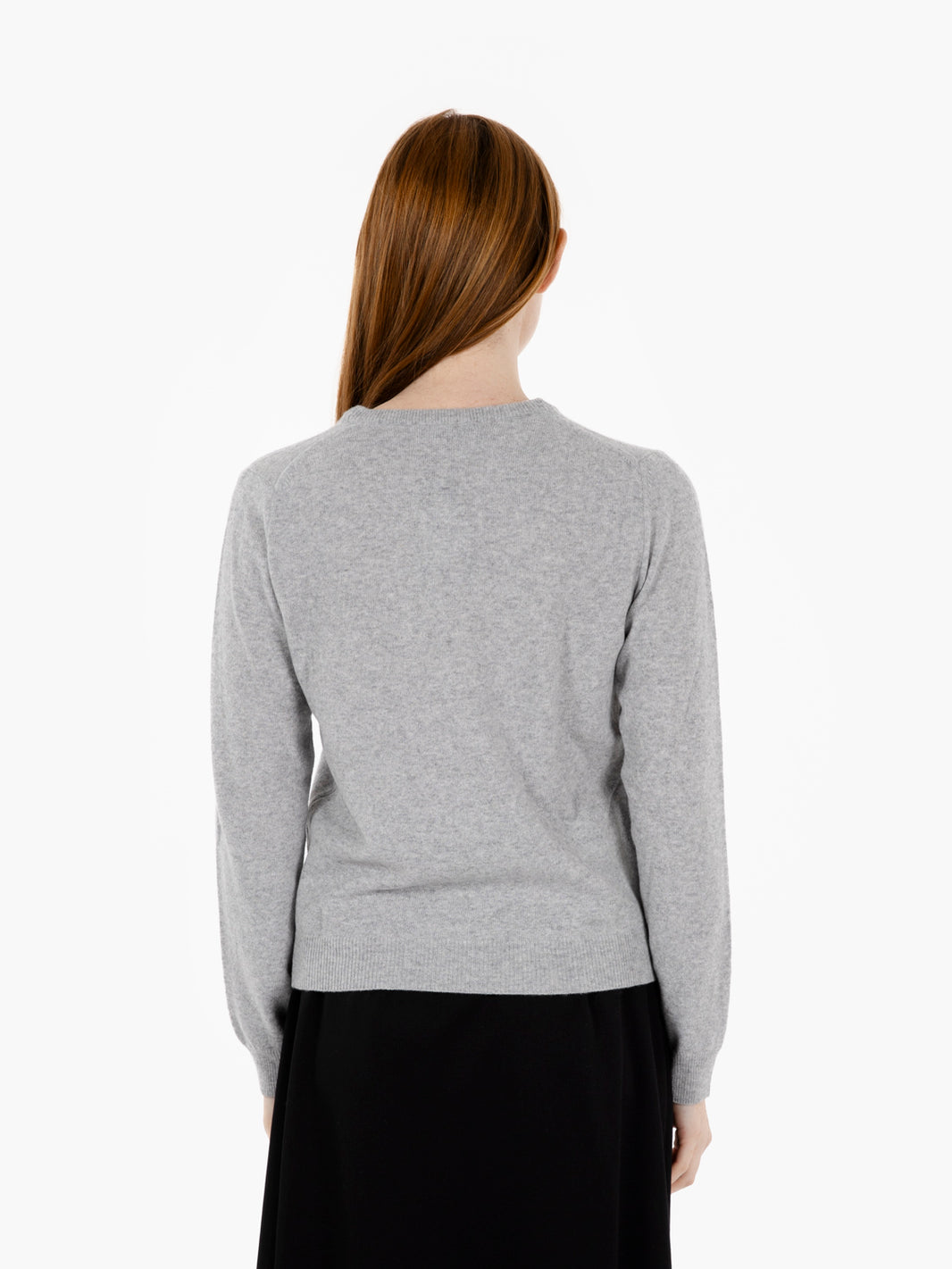 Grey merino crew neck sweater