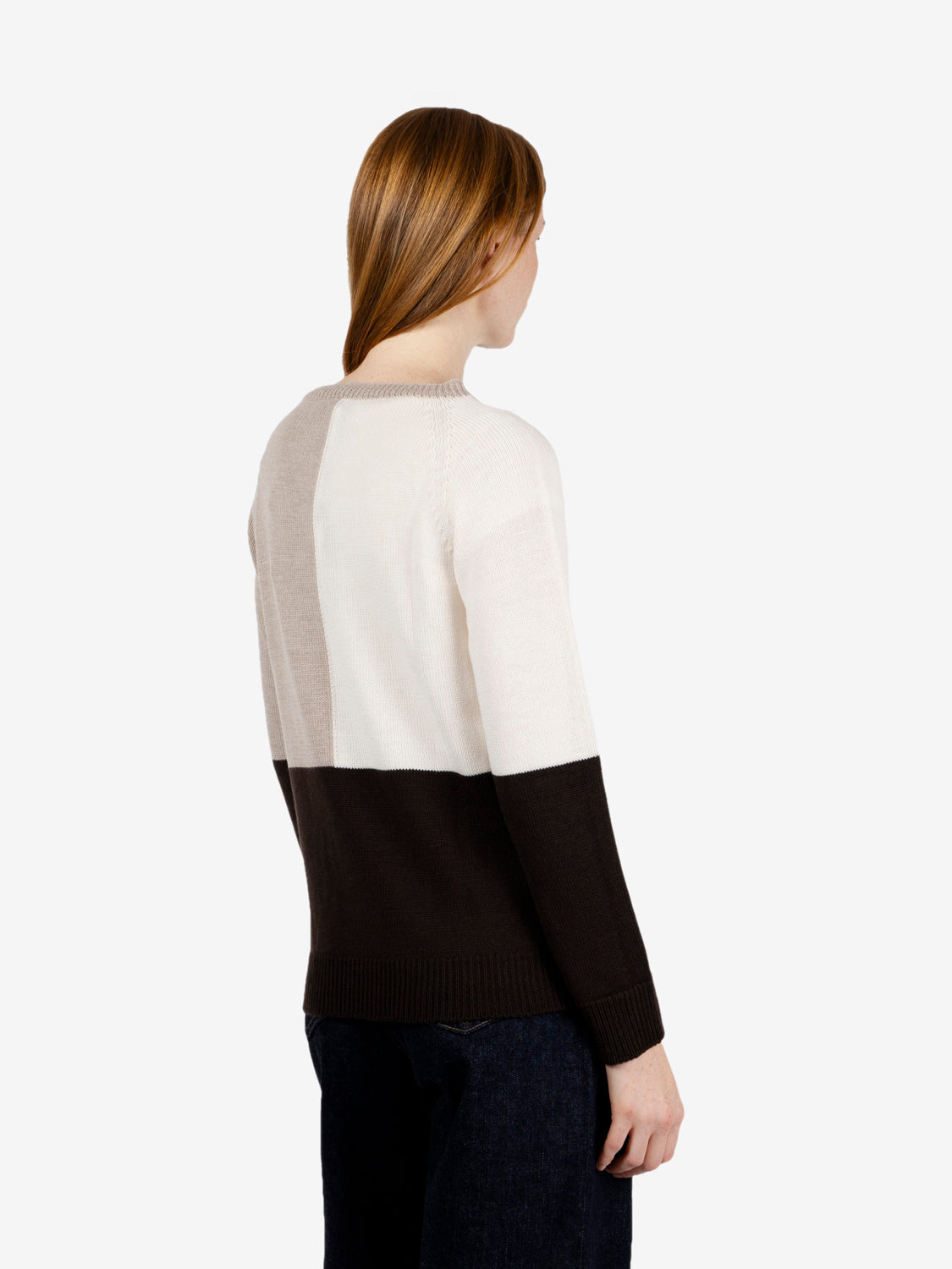 Maglione girocollo moro / beige