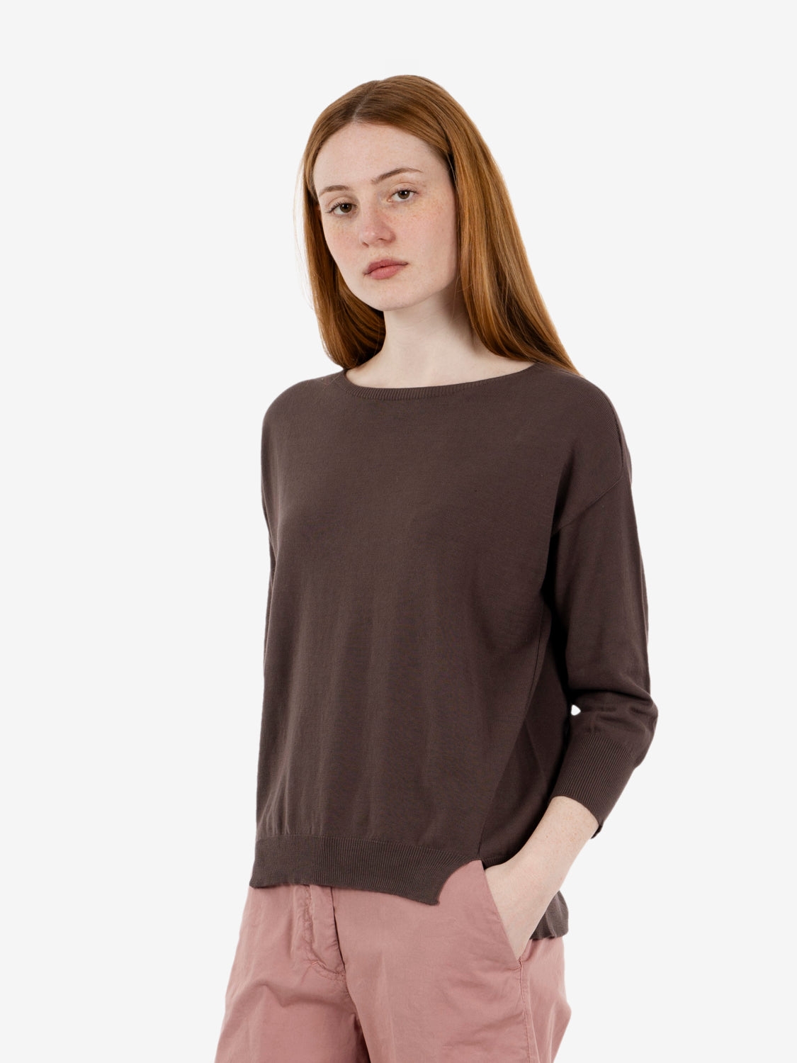 Maglione girocollo moro