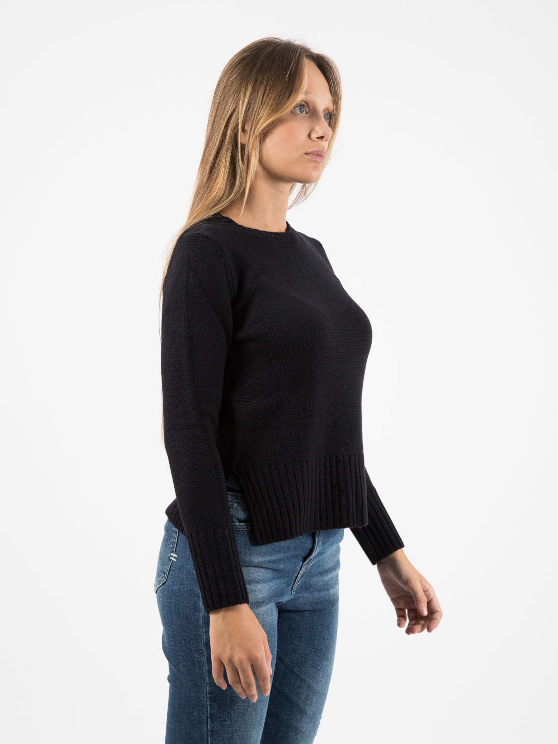 Maglione girocollo nero