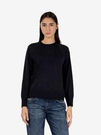 Maglione girocollo raglan nero