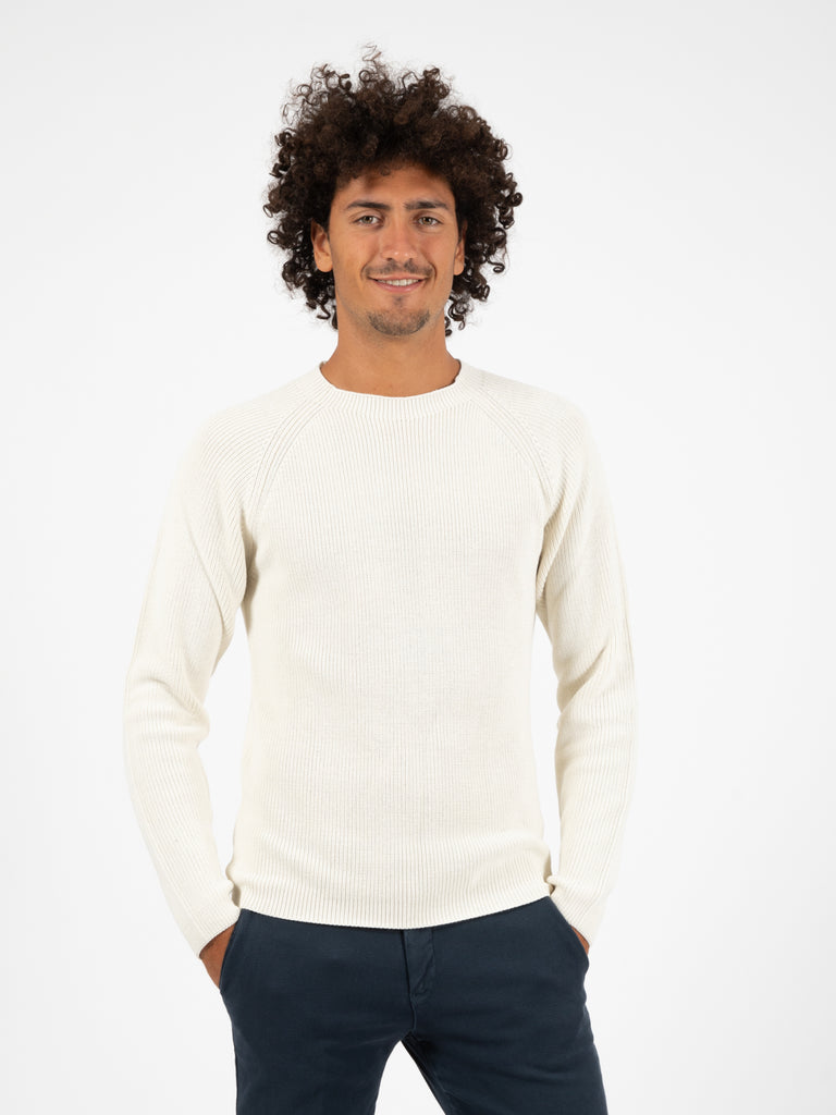 STIMM - Maglione girocollo raglan panna