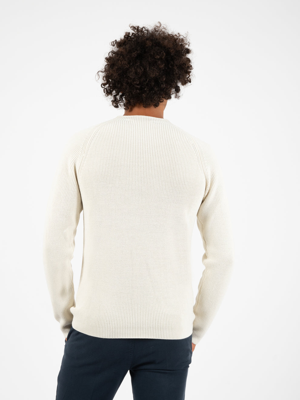 Maglione girocollo raglan panna