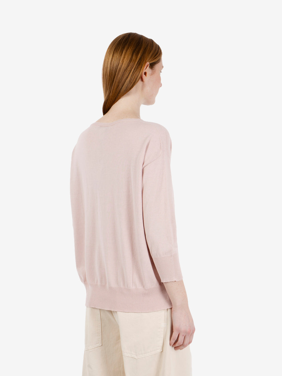 Maglione girocollo rosa